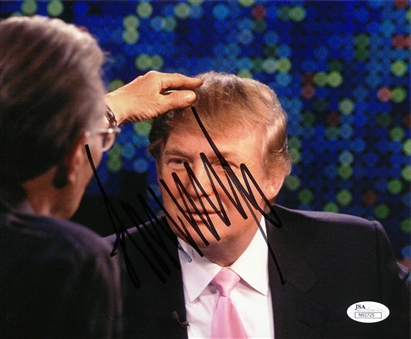 Donald Trump Autographed 8x10 Photograph With Larry King (JSA)
